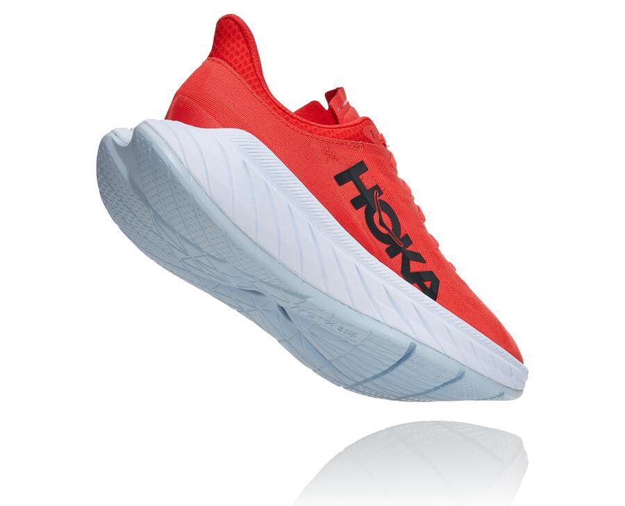 Tenis Hoka One One Masculino Vermelhas/Branco - Carbon X 2 - 782-VPFSKM